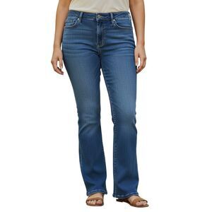 Nine West Sams Jeans Womens 12 Blue Bootcut Mid Rise Stretch Denim